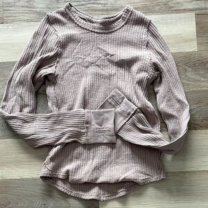 Free people waffle long sleeve tee